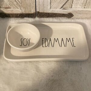 Rae Dunn Soy and Edamame Tray with Dipping Bowl